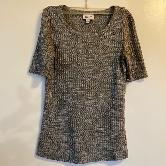 Frank + Oak 1/4 sleeve tee, size M, Heather grey - Picture 1 of 3
